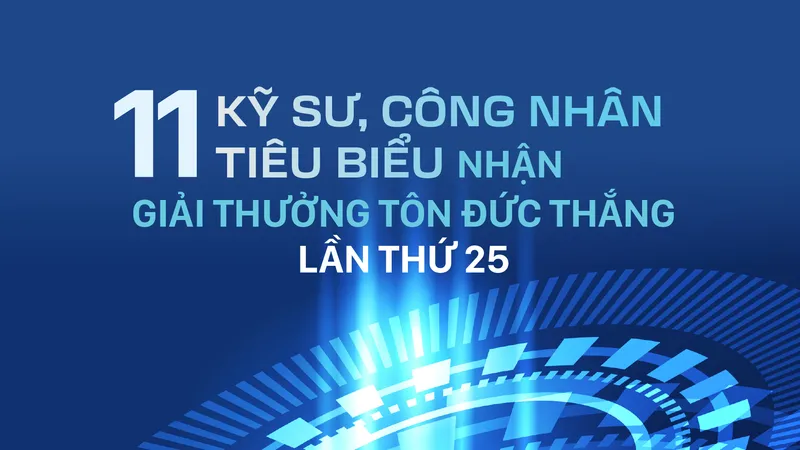 Vinh danh 11 kỹ sư, công nhân đạt Giải thưởng Tôn Đức Thắng lần thứ 25