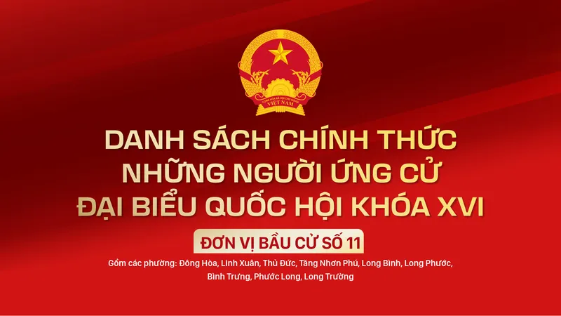Danh sách chính thức những người ứng cử ĐBQH khóa XVI - Đơn vị bầu cử số 11