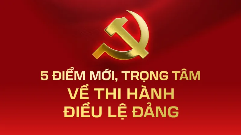 5 điểm mới, trọng tâm về thi hành Điều lệ Đảng