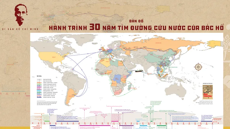 Ra mắt “Bản đồ Hành trình 30 năm tìm đường cứu nước của Bác Hồ” 