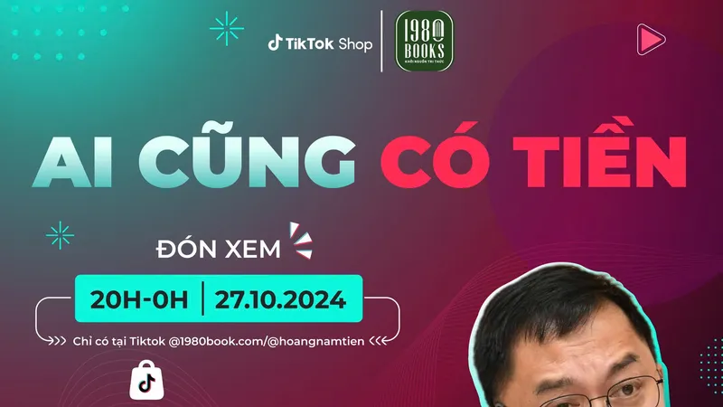 Tác giả Hoàng Nam Tiến livestream bàn về chuyện kiếm tiền từ sức lao động, chất xám và sáng tạo
