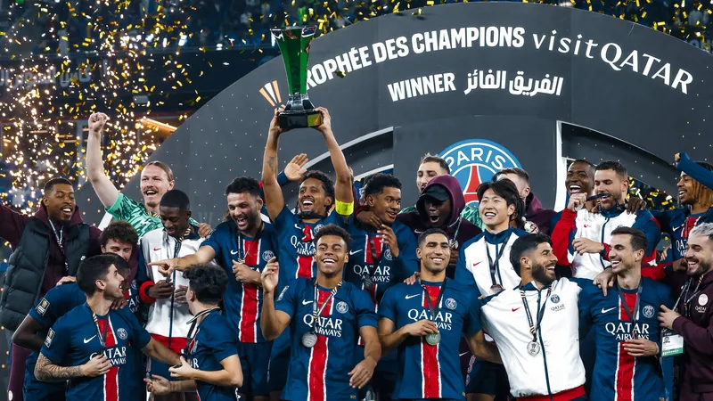 Tại Qatar, PSG đã giành chức vô địch Siêu cúp Pháp Trophee des Champions trước AS Monaco vào hồi tháng 1 năm nay. Ảnh: Getty Images