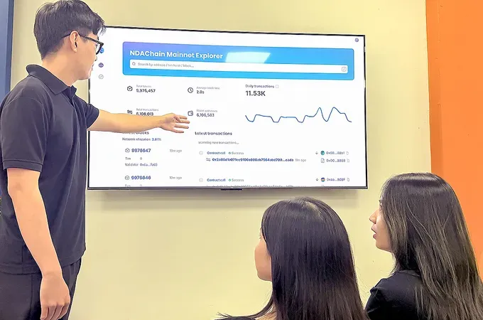 The NDAChain system is displayed in real-time to make information transparent