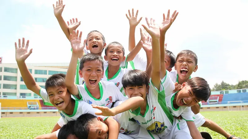 Sau khi thành công ở mô hình đào tạo trẻ, Công ty Nutifood bắt đầu đầu tư vào bóng đá đỉnh cao. Ảnh: DŨNG PHƯƠNG