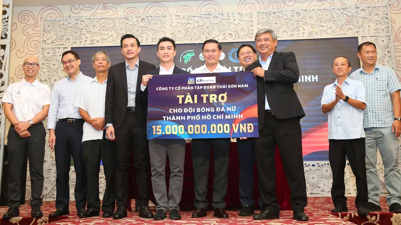 Tổng số tiền tài trợ của Công ty CP Tập đoàn Thái Sơn Nam dành cho CLB bóng đá nữ TPHCM là 15 tỷ đồng với thời hạn 3 năm
