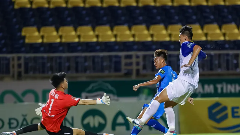 B.Bình Dương đã thắng SLNA 2-0 ở cuộc so tài gần đây tại V-League 2023. Ảnh: VPF