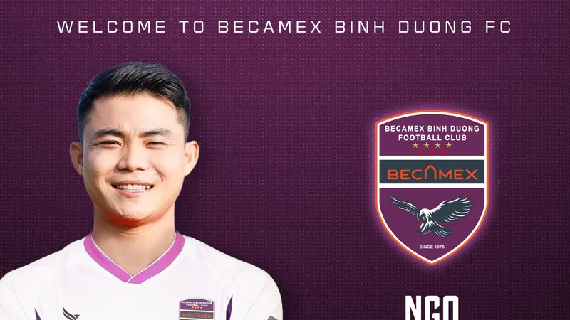Ngô Tùng Quốc chính thức gia nhập Becamex Bình Dương