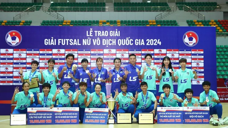 Các cô gái Thái Sơn Nam TPHCM thắng lớn ở giải VĐQG 2024