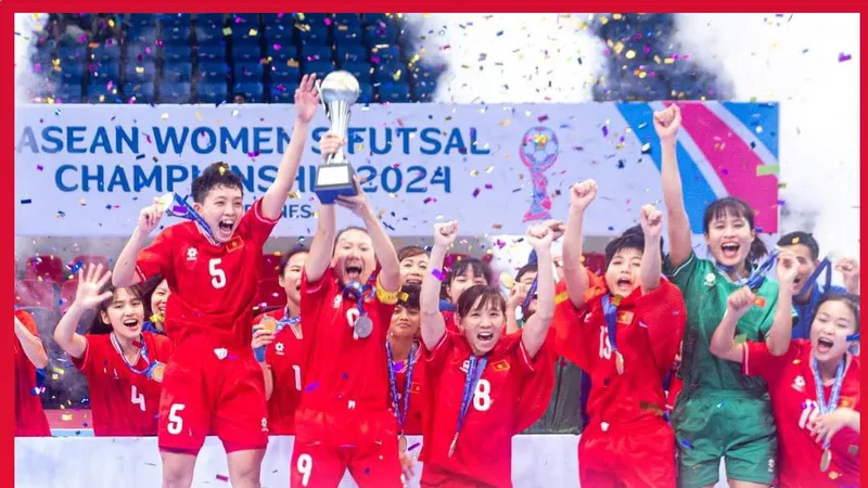 Đội tuyển futsal nữ Việt Nam vô địch giải futsal nữ Đông Nam Á lần đầu tiên