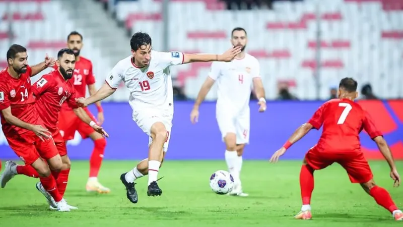 Trận lượt đi giữa Bahrain và Indonesia. Ảnh: AFC