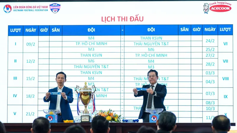Lễ công bố nhà tài trợ và bốc thăm xếp lịch thi đấu diễn ra vào ngày 9-1