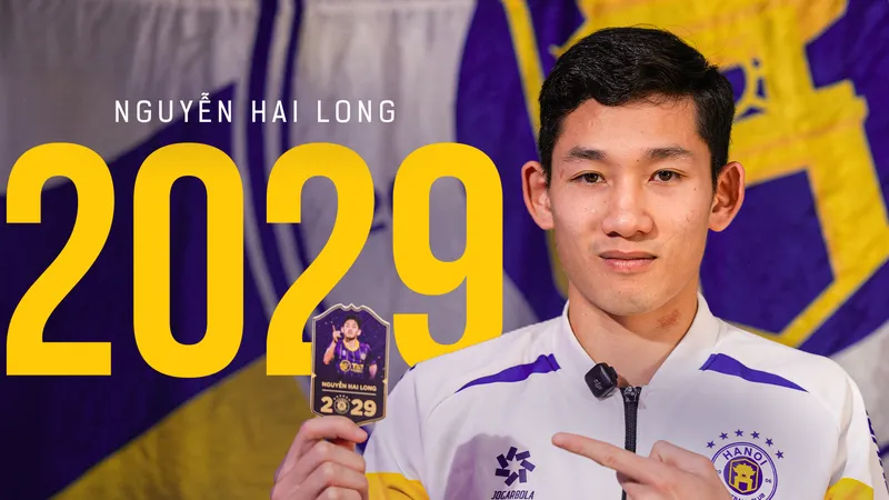 Tiền vệ Hai Long gia hạn hợp đồng thêm 3 năm với Hà Nội FC