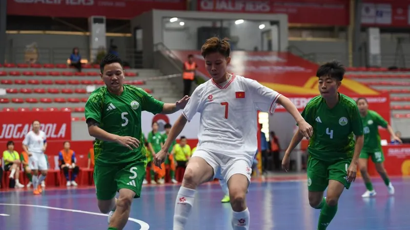 Đội tuyển futsal nữ Việt Nam giành chiến thắng với tỷ số áp đảo trước Macau (TQ)