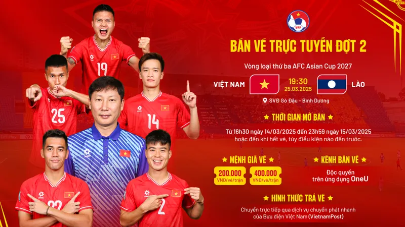 Thêm điểm bán vé trận Việt Nam - Lào