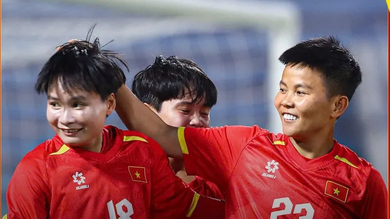 Các cô gái Việt Nam thể hiện phong độ ấn tượng tại vòng loại Asian Cup 2026.