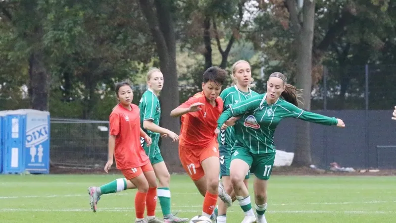 Đội U17 nữ Việt Nam trong chuyến tập huấn tại Đức vừa qua.