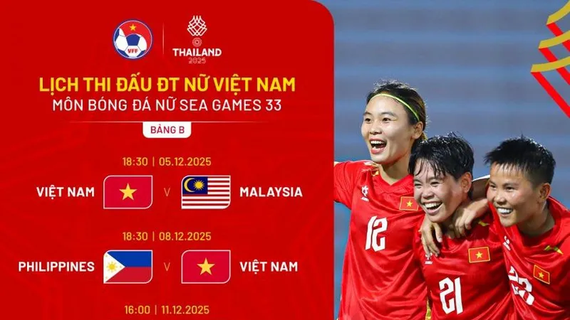 Lịch thi đấu của đội tuyển nữ Việt Nam tại SEA Games 33