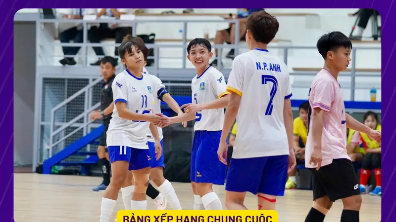 Bảng xếp hạng chung cuộc giải futsal nữ VĐQG 2026