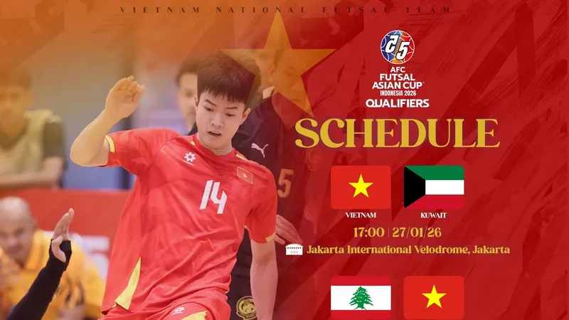 Lịch thi đấu Vòng chung kết futsal châu Á 2026
