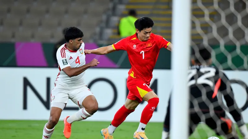 Đình Bắc tiếp tục tỏa sáng trong trận thắng 3-2 của U23 Việt Nam trước U23 UAE. Ảnh: AFC