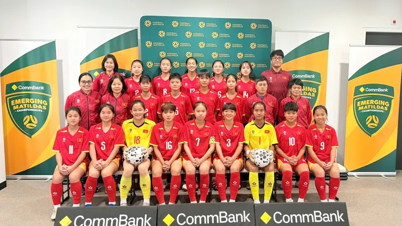 Thành phần đội tuyển U15 nữ Việt Nam tham dự Commbank Emerging Championships 2026.