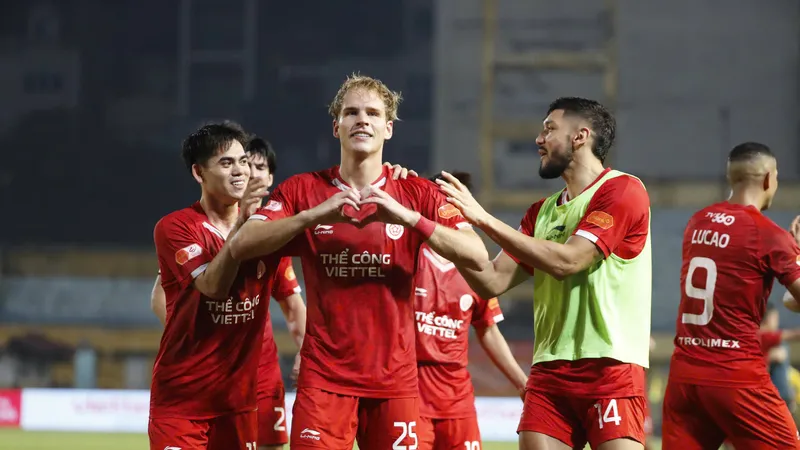 Nata (25), tác giả bàn thắng duy nhất đem 3 điểm quý giá về cho Viettel FC. Ảnh: MINH HOÀNG