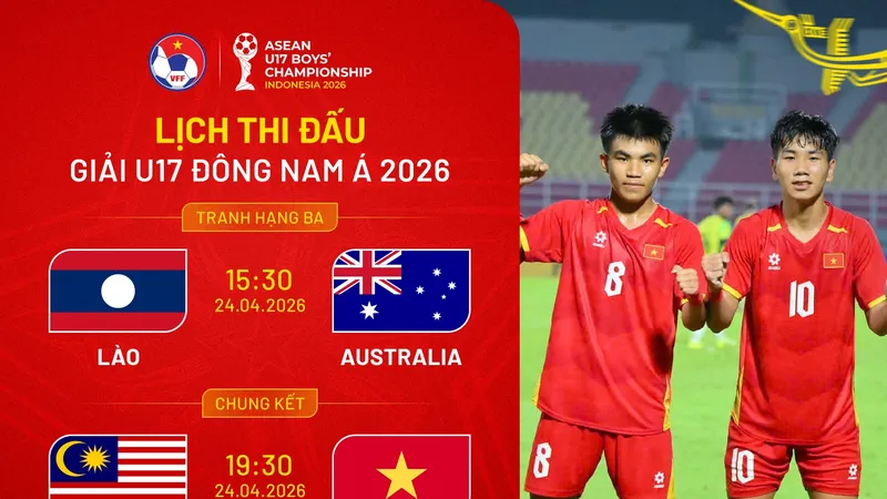 Lịch thi đấu chung kết U17 Đông Nam Á 2026
