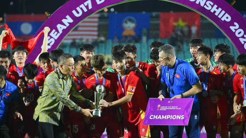 U17 Việt Nam lần thứ 4 vô địch Đông Nam Á. Ảnh: ĐOÀN NHẬT