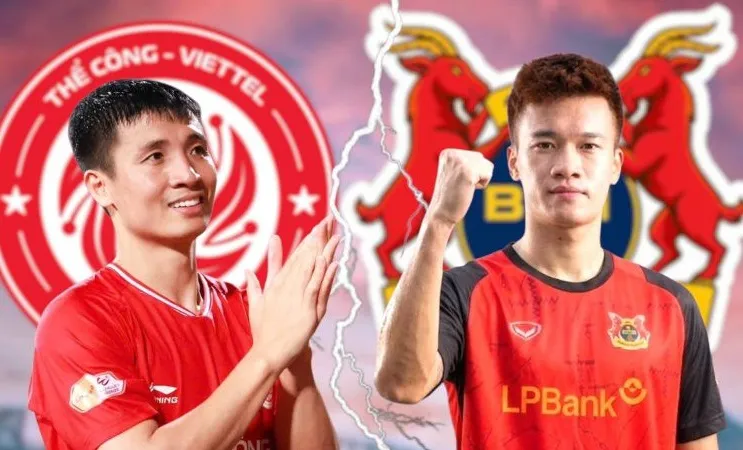 Nguyễn Hoàng Đức và các đồng đội vẫn còn hy vọng soán ngôi nhì bảng mà Thể Công Viettel đang nắm giữ. Ảnh: NBFC