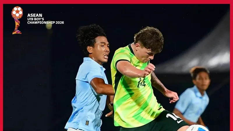 Kết quả hòa 2-2 đã giúp U19 Campuchia theo chân U19 Australia vào bán kết. Ảnh: Aseanfootball
