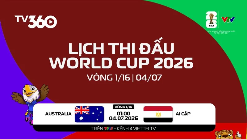 Lịch thi đấu ngày 4-7 World Cup 2026