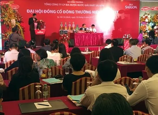 Sabeco đặt mục tiêu tỷ lệ chia cổ tức năm 2017 là 35%