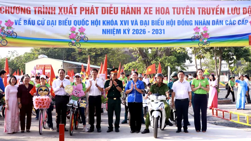 Phường Bình Trưng: Diễu hành 150 xe hoa tuyên truyền bầu cử 