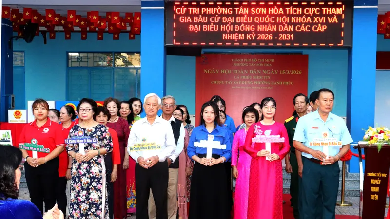 Phường Tân Sơn Hòa ra mắt đội hình đồng hành cùng cử tri