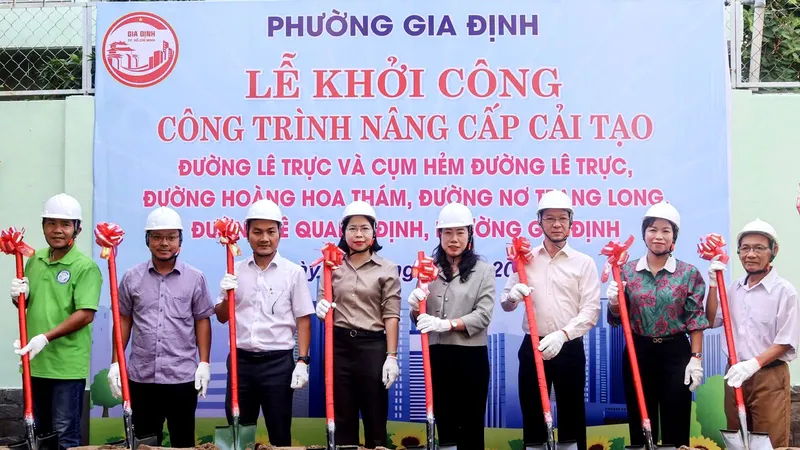 Phường Gia Định khởi công nâng cấp, cải tạo nhiều tuyến đường, cụm hẻm