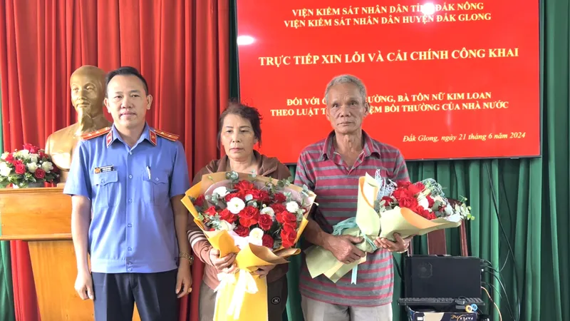 Viện KSND và công an xin lỗi công khai vì bắt oan 2 vợ chồng ở Đắk Nông