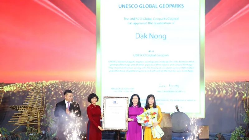 Đắk Nông đón nhận danh hiệu Công viên địa chất toàn cầu UNESCO Đắk Nông lần thứ 2