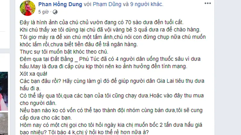 Vụ bịa đặt thông tin 4 người dân tự tử vì dưa hấu: Phạt người tung tin 12,5 triệu đồng