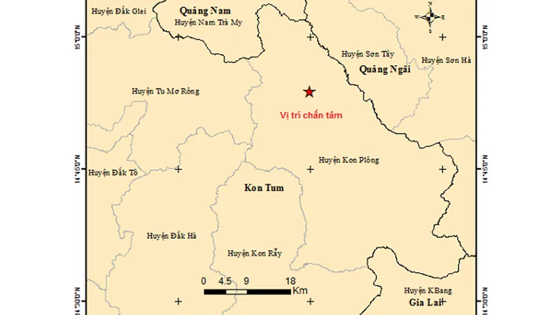 Liên tiếp 8 trận động đất trong 1 ngày ở Kon Tum