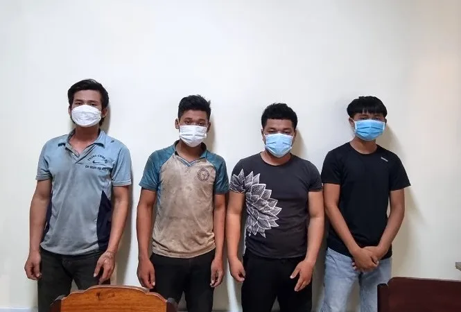Các đối tượng tham gia vụ việc. Ảnh: Cơ quan công an