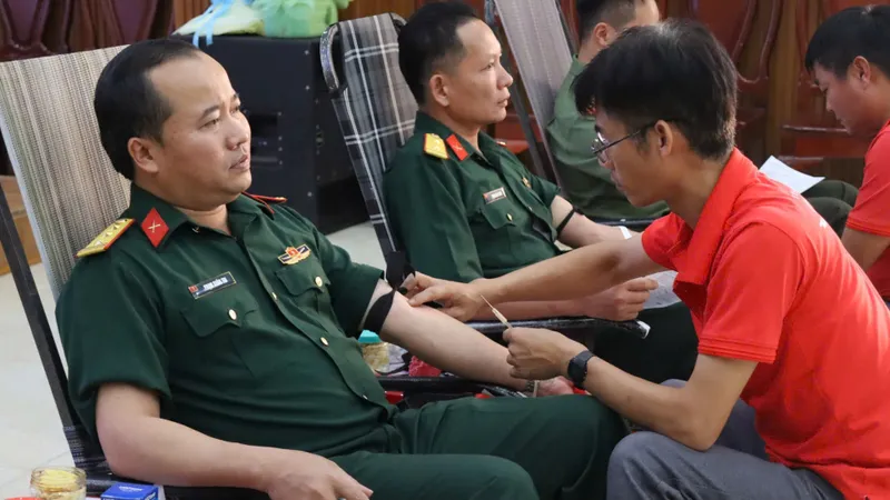 Gia Lai: Binh đoàn 15 hiến máu tình nguyện, bổ sung nguồn máu cho bệnh viện