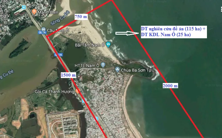 Diện tích nghiên cứu khoảng 115 hecta
