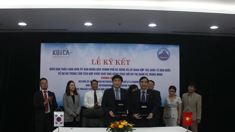 UBND TP Đà Nẵng cùng đại diện Cơ quan Hợp tác Quốc tế Hàn Quốc (KOICA) ký kết biên bản thảo luận về dự án 