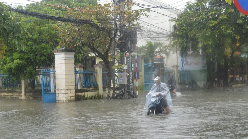 Mực nước trên sông Vu Gia và các sông thuộc TP Đà Nẵng đang lên