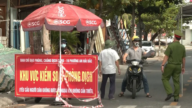 Chốt kiểm soát tại khu cách ly y tế phường An Hải Bắc