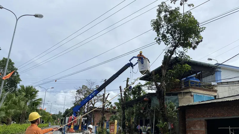 Các đơn vị điện lực phát quang hành lang tuyến tại tỉnh Quảng Nam