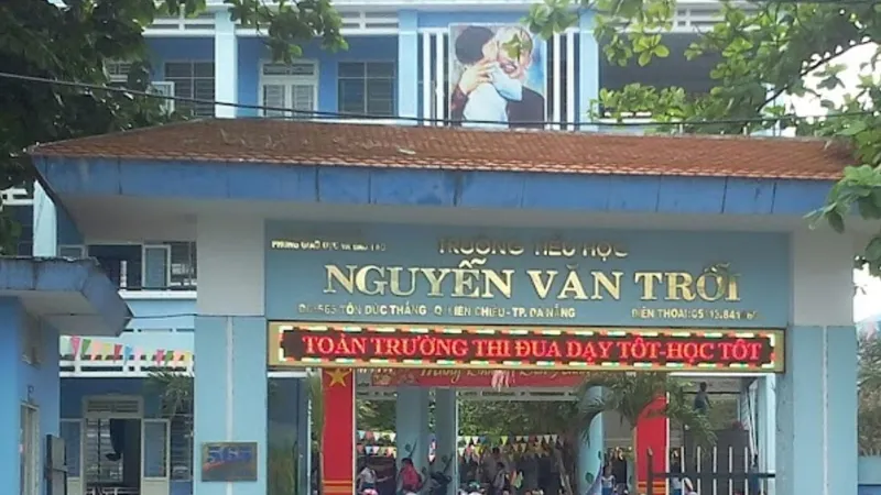 Cổng trường Tiểu học Nguyễn Văn Trỗi (quận Liên Chiểu, TP Đà Nẵng)
