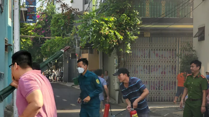 Tổ phòng cháy chữa cháy khu dân cư diễn tập phòng cháy chữa cháy