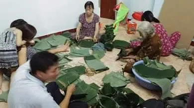 Làm bánh tổ, nếp nhà dịp tết
