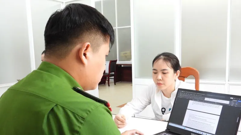 Cơ quan Cảnh sát điều tra (Công an TP Đà Nẵng) lấy lời khai từ Nguyễn Thị Thanh Thảo